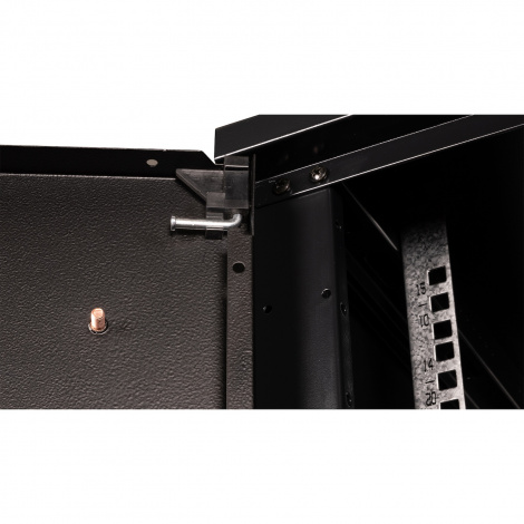 Шкаф 19" телекоммуникационный настенный, 15U  769x600х450 мм, дверь металл, черный